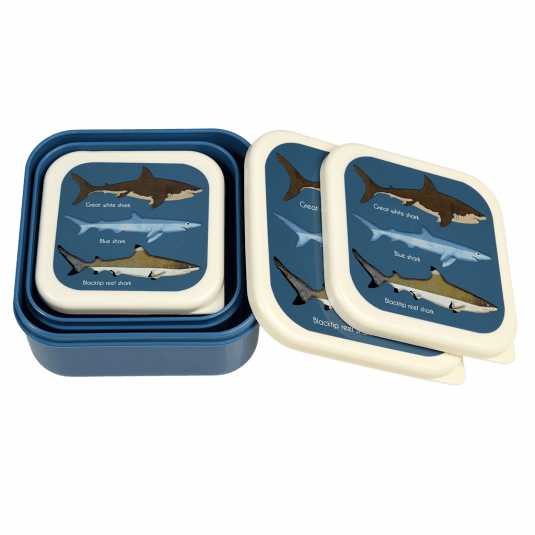 Sharks snack boxes (set of 3) nested