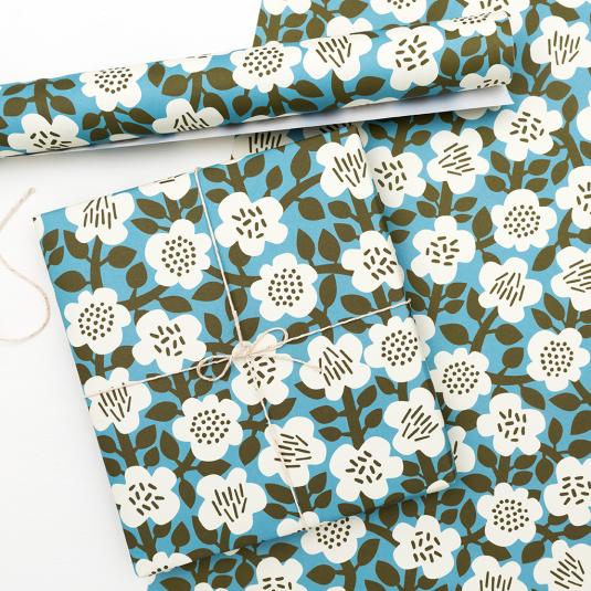 Astrid Olive Wrapping Paper (5 Sheets)