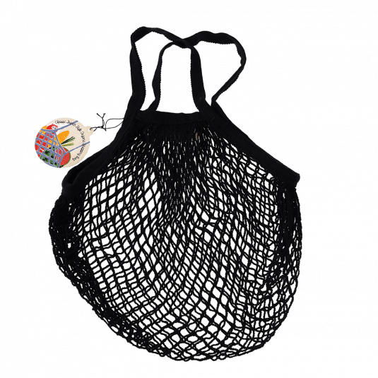 Black Organic Cotton Net Bag