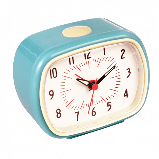 Blue Retro Alarm Clock ﻿Rex London
