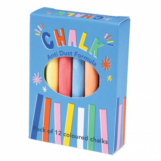 Coloured Chalk Sticks (box Of 12)