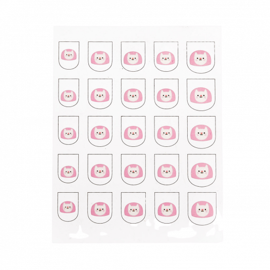 Cookie The Cat Nail Stickers (pack Of 25)
