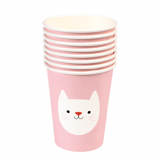 Cookie The Cat Paper Cups (set Of 8)