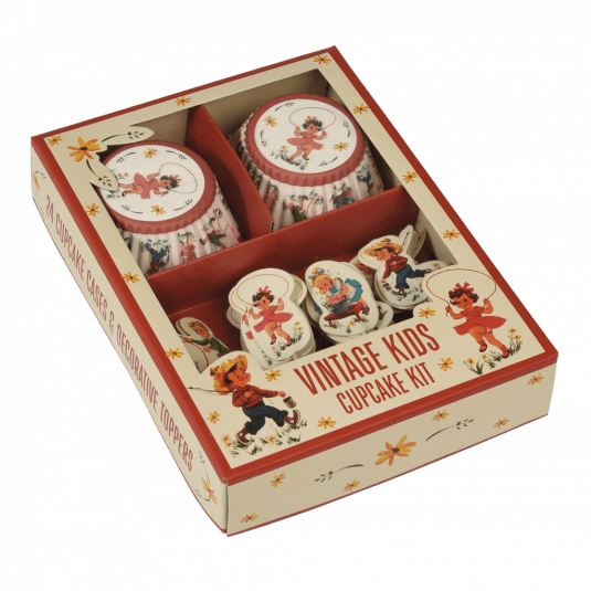 Vintage Kids Cupcake Kit