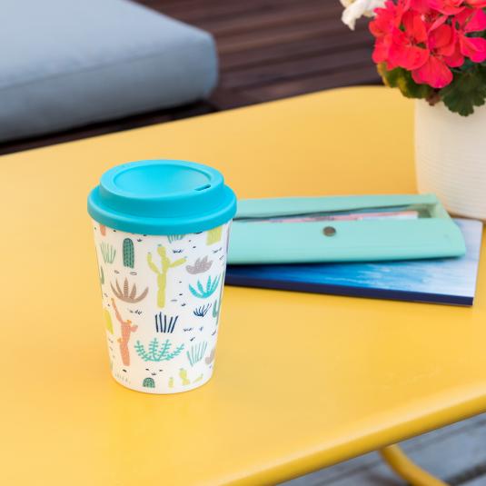 Desert In Bloom Reusable Travel Mug ﻿Rex London