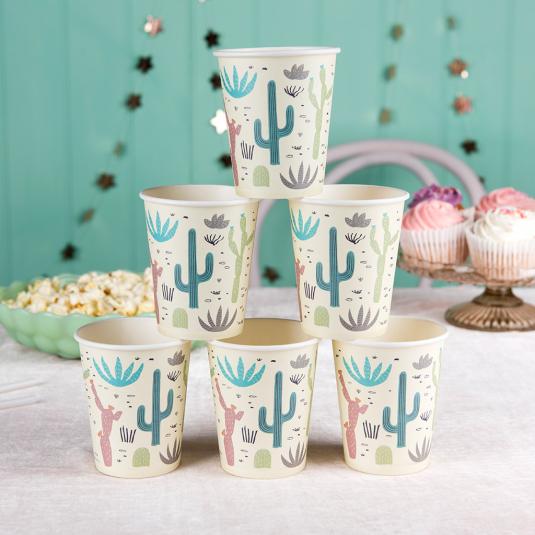 Desert In Bloom Paper Cups (set Of 8)