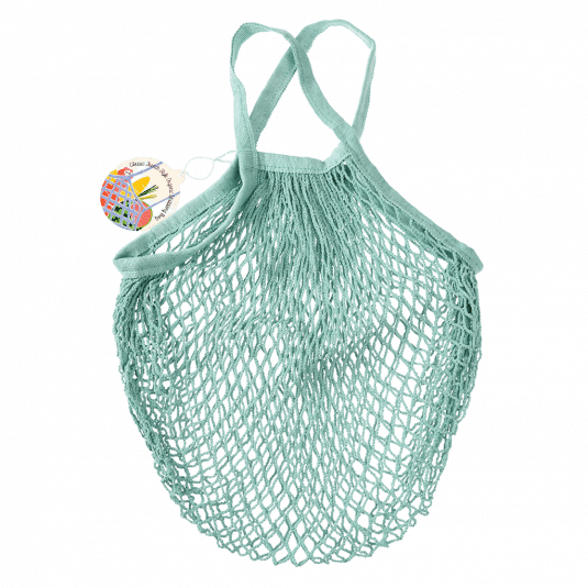 Duck Egg Blue Organic Cotton Net Bag