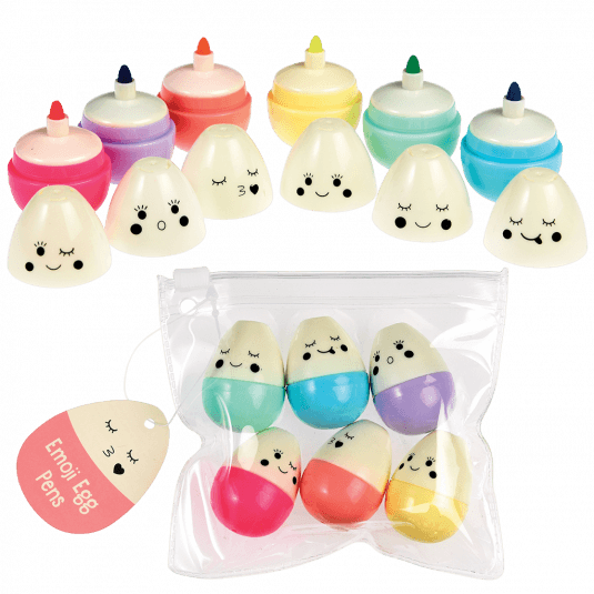 ﻿Emoji Egg Pens (pack Of 6) ﻿Rex London