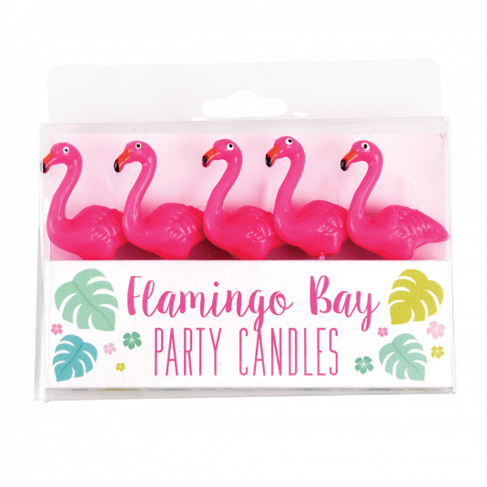 Flamingo Party Candles (pack Of 5) ﻿Rex London