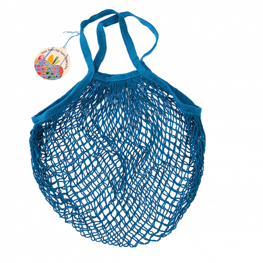 Greek Blue Organic Cotton Net Bag
