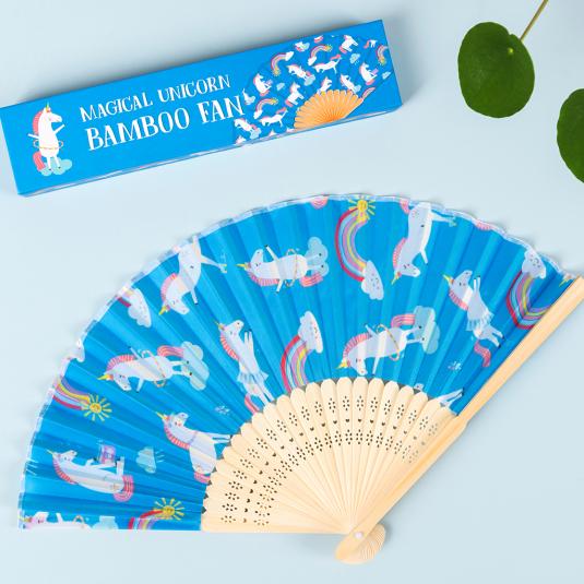 Magical Unicorn Bamboo Fan