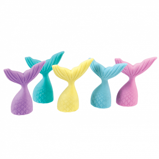 Mermaid Tail Erasers (set Of 5)