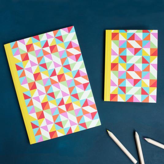 Multicolour Geometric A6 Notebook