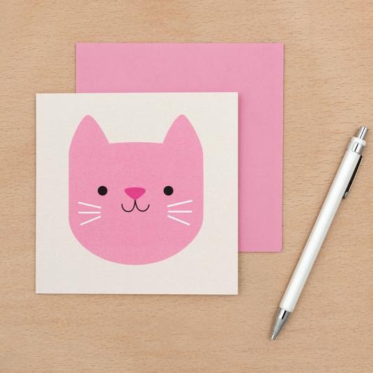 Pink Cookie The Cat Card