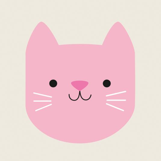 Pink Cookie The Cat Card