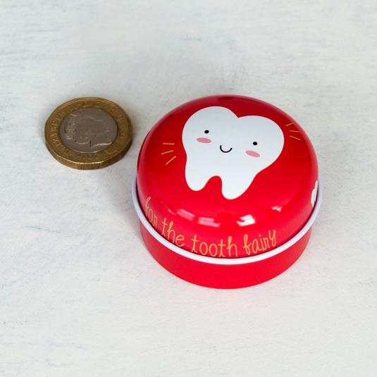Red Tooth Fairy Tin
