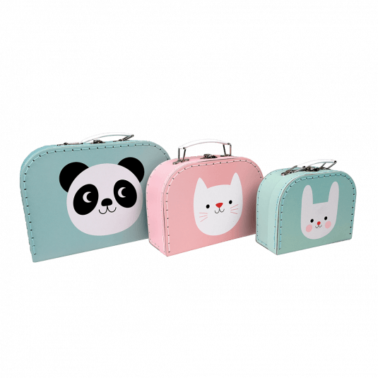 Miko The Panda And Friends Storage Cases (set Of 3)