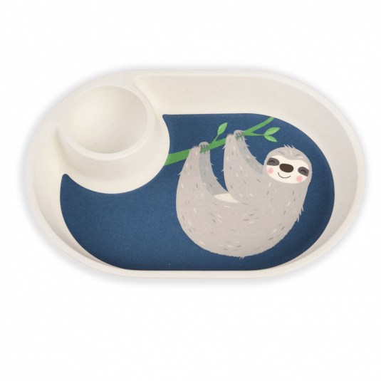 Sydney The Sloth Bamboo Egg Plate