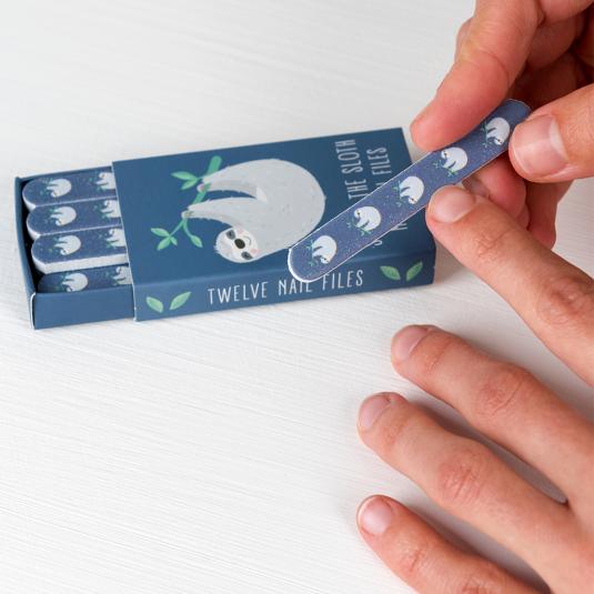 Sydney The Sloth Matchbox Nail Files (pack Of 12)