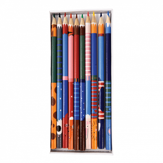 Ten Animal Colour Pencils