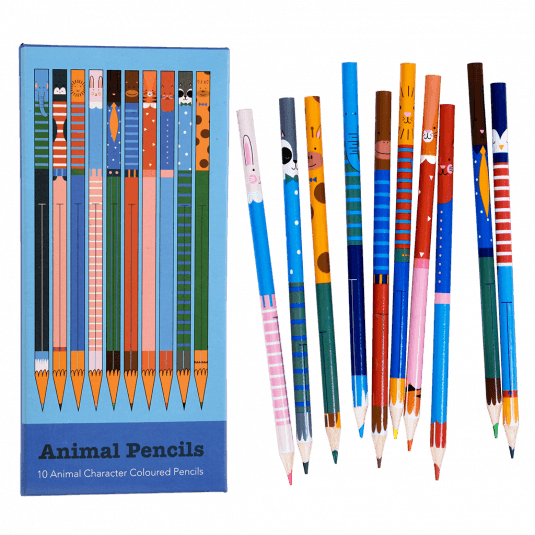 Ten Animal Colour Pencils