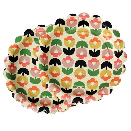 Tulip Bloom Paper Plates (pack Of 8)