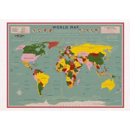 World Map Card