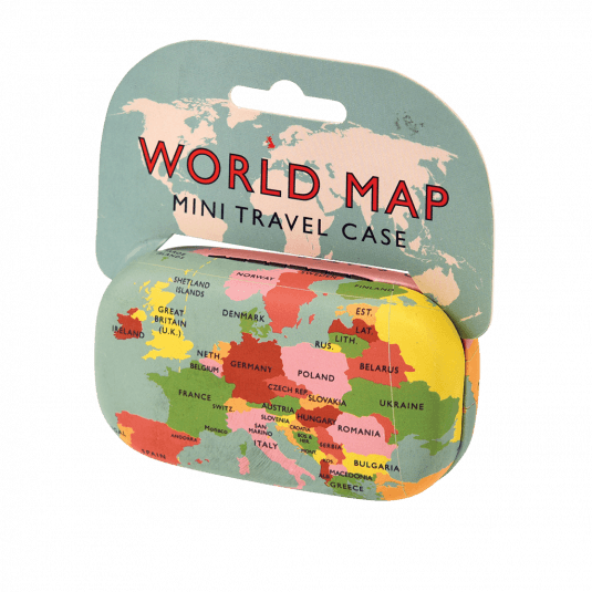 World Map Mini Travel Case