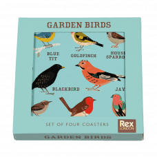 Garden Birds coasters (set of 4) in box