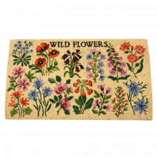 wild flowers design doormat surface