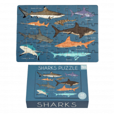 Sharks completed puzzle with box