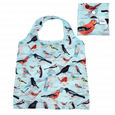 garden birds recycled and reusable foldaway shopper bag