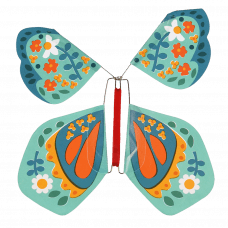 Blue magic butterfly toy