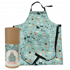 Best in Show recycled cotton apron with fully recyclable cardboard tube