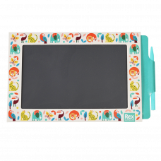 Magic Slate toy in white with colourful wild animal design