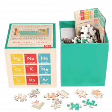 Periodic Table puzzle pieces and guide sheet in box