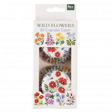 Wild Flowers cupcake cases pack of 50 in box