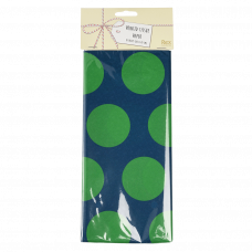 Green on blue Spotlight tissue paper sheets in packaging