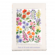 Wild Flowers Greeting Cards With Envelopes (pack Of 10)