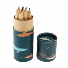 Sharks Colouring Pencils In A Tube (set Of 12)