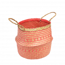 Small Coral Seagrass Basket
