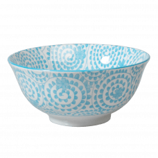 Large Japanese Bowl Blue Swirls