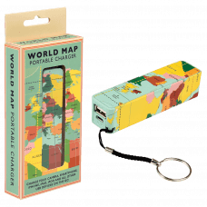 World Map Portable Usb Charger