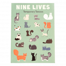 Nine Lives Temporary Tattoos (2 Sheets)