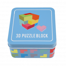 Wooden 3d Puzzle In A Tin