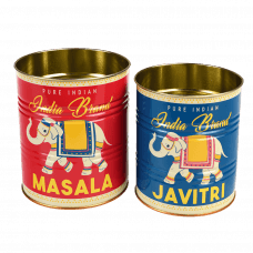 Masala And Javitri Storage Tins (set Of 2)