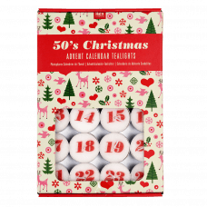 50s Christmas Advent Tealights