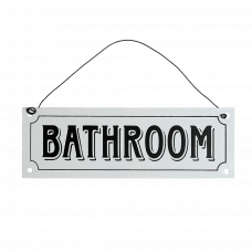 Bathroom Metal Sign.