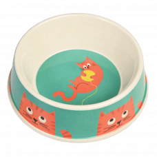 Chester The Cat Bamboo Cat Food Bowl