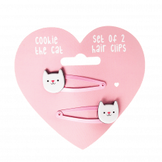 Cookie The Cat Hairclips (set Of 2)